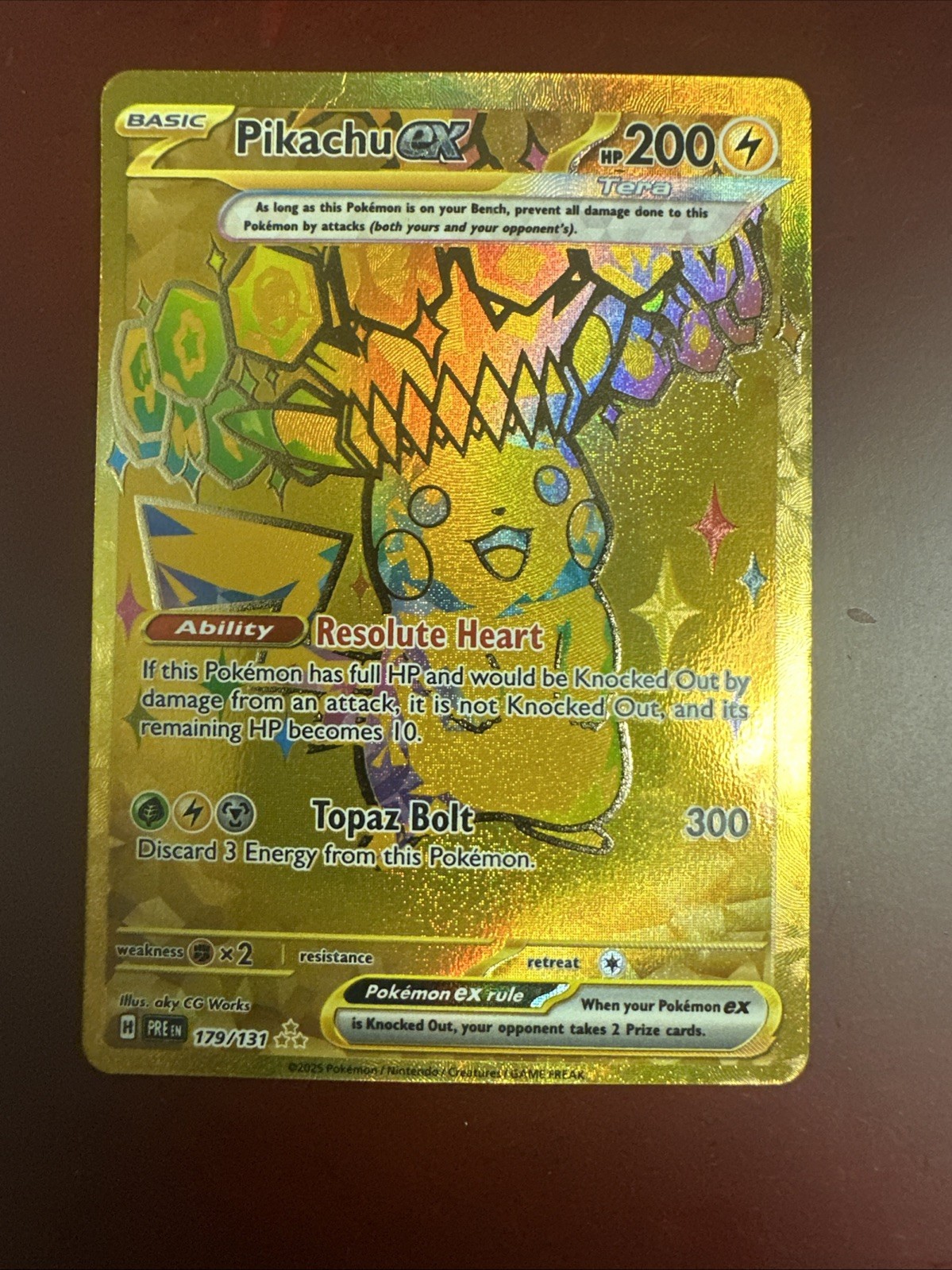 Pikachu ex SIR 179/131. Prismatic Evolutions. English. Raw. Pokemon TCG.
