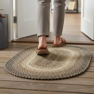 Braided Rugs 2X3 Farmhouse Kitchen Rug - Ridgewood Braided Rug for Living Roo...