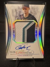 2025 Panini Flawless - Colt Emerson - Patch Auto Card - 25/25 Book End  