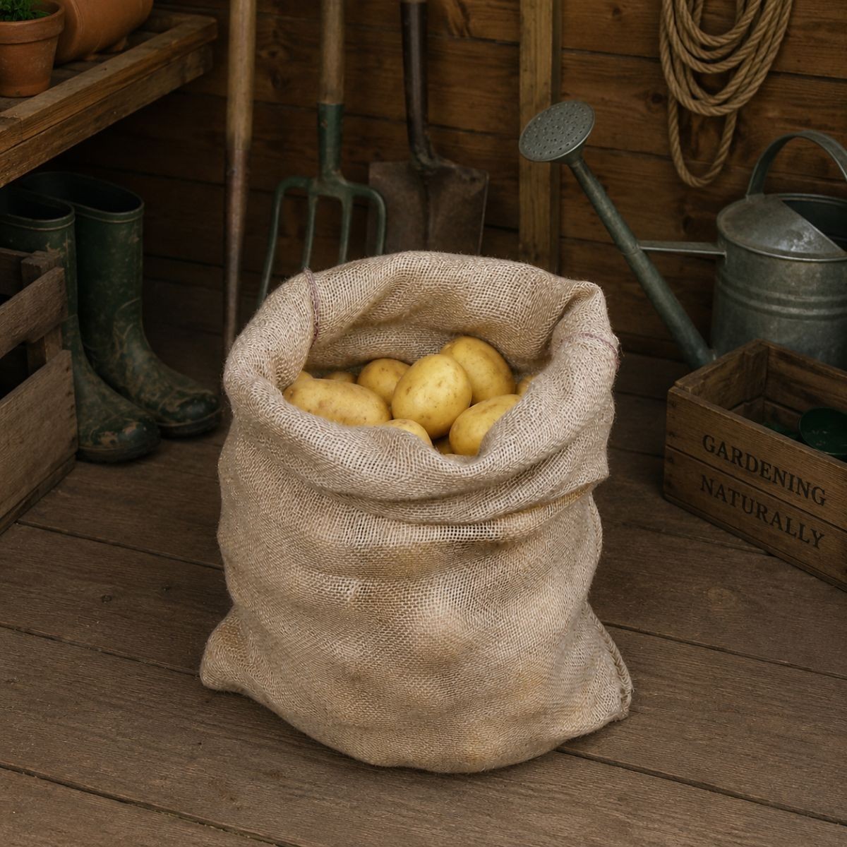 Potato Sack Hessian 53.5cm x 76cm (Pack of 3 Sacks) Potato Storage