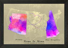 Arizona New Hampshire Framed Wall Art Poster Canvas Print Picture