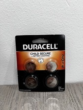 Duracell CR2016 3V Lithium Coin Batteries, Pack of 4 Exp 2034 New