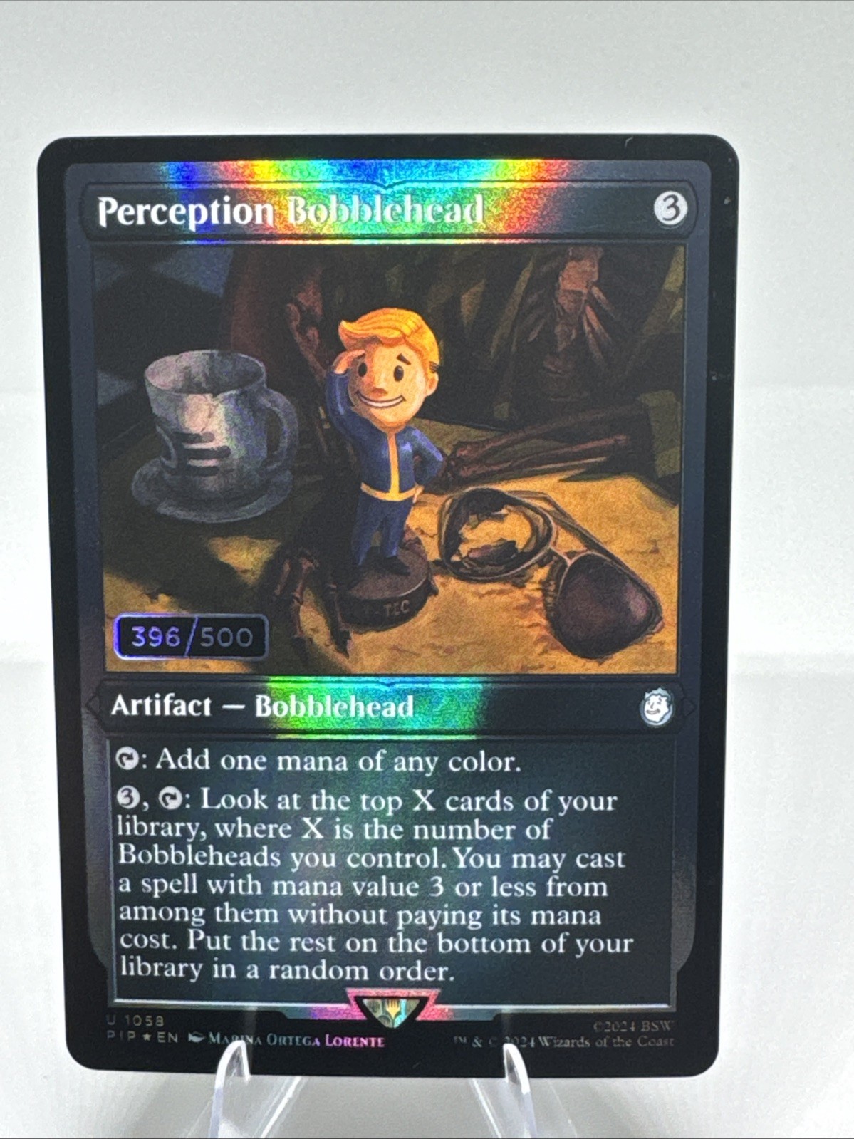 Perception Bobblehead Serialized Fallout Magic MTG Magic The Gathering NM