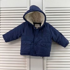 Old Navy size 12-18M Blue Hooded Jacket with Sherpa Lining