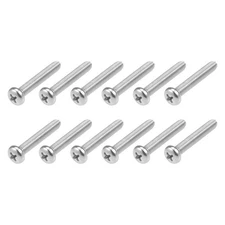 Machine Screws (M5x30mm) 30Pcs, Phillips Cross Pan Bolts 304 Stainless Steel