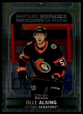 2021-22 O-Pee-Chee Platinum Marquee Rookies Olle Alsing Rookie Ottawa Senators