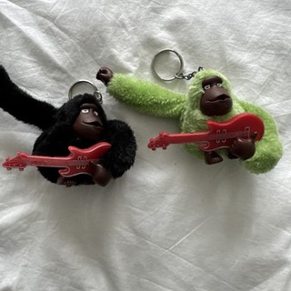 Kipling Vintage Very Rare 90s Monkeys With Guitars Black Roger Green Kim