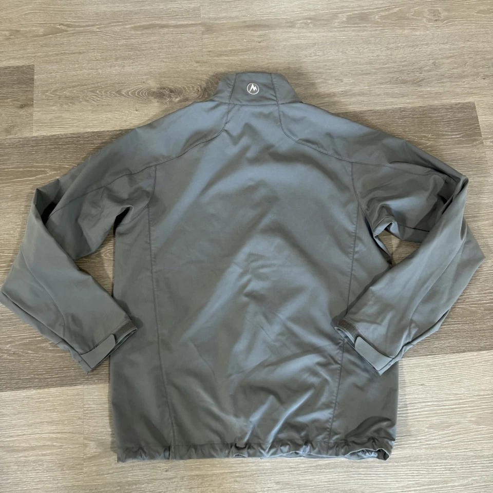 Chaqueta Marmot Gris Gravedad A Prueba de Viento Resistente al Agua Carcasa Suave Cremallera Completa Hombres L Foto 4 de 4