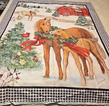 2 Susan Winget Holiday Fabrics Barnyard Beauty CP79029 & Horse Panel CP79851 