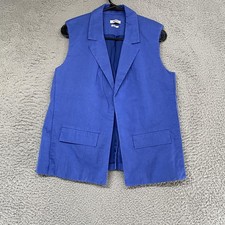 Jason Wu Blazer Vest Womens 4 Blue Sleeveless Open Front Corporate Capsule