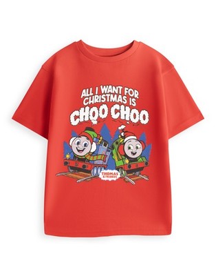 Thomas and Friends Kurzarm T-Shirt | Unisex Kinder Rot | Official Merch