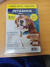 PetArmor Plus Flea and Tick Treatment for Dogs 8 Month Medium 23-44 Lb