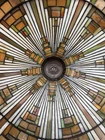Vintage Quoizel Collection Tiffany Style Stained Glass Lamp Shade 21” X 8”