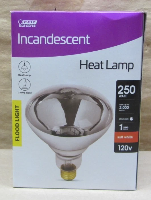 Feit Electric 125-Watt BR40 Clear Reflector E26 Heat Lamp Dimmable 120-V 14-Pack - Image 2 of 4