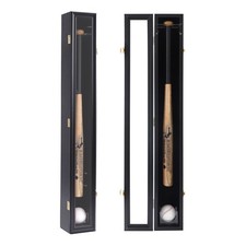 HOROW Baseball Bat Display Case - Baseball Bat Wall Mount Wooden Frame with A...