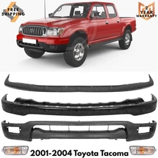Front Bumper Paintable Kit With Turn Signal Lamp Set For 2001-2004 Toyota Tacoma