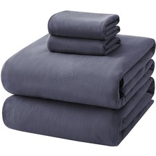 100 Cotton Flannel Sheets, Ultra Soft Cozy Warm Bed Sheets Set for All Seaso...