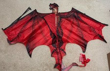 Easy Fly Dragon Kite 55x46 Inch Red Large Outdoor Kite 328ft String Kids Beginne