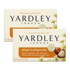 2 Pack Yardley London Soap Bars Sensitive Skin Shea Buttermilk 4 Oz Each