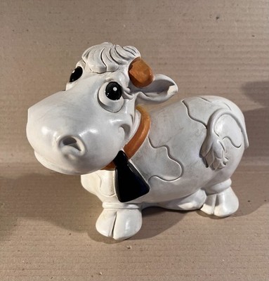 Deko Figur niedliche Kuh Keramik handbemalt Länge ca. 18 cm Höhe ca. 15 cm