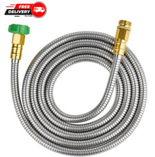10ft Stainless Steel Garden Water Hose Flexible Lightweight No Kink Hose
