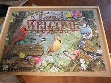 Audubon Master Pieces 1000PC Jigsaw Puzzle Perched Gadamus Org. Box Poster EXC 
