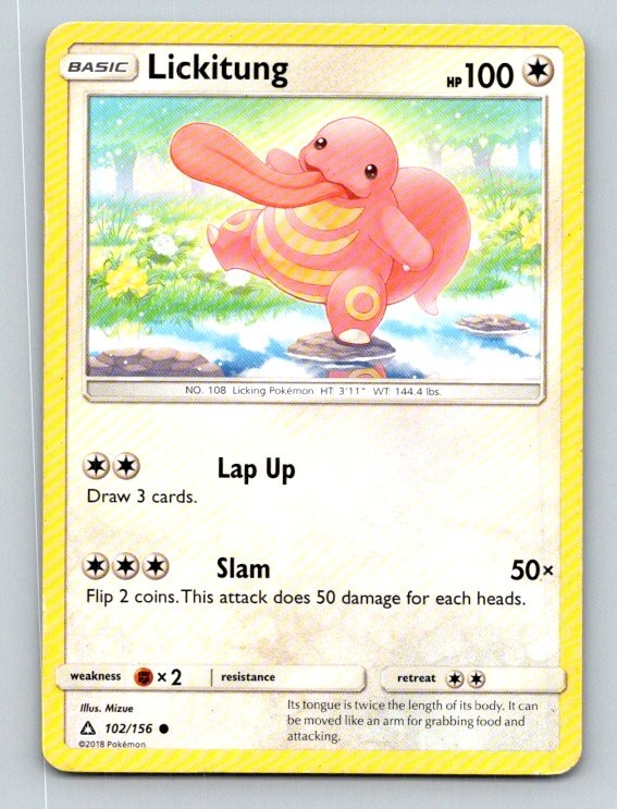 Lickitung 102/156 Common Ultra Prism Pokemon Lightly Played