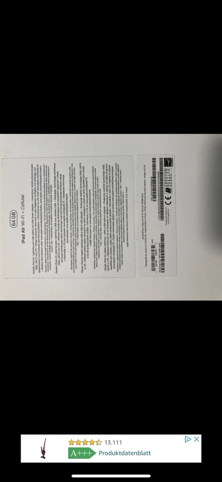 Apple iPad Air 3 64GB (A2123 / 2019) 10,5" LTE Tablet gold Top - Bild 2 von 4