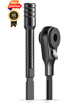 GALVANOX Flat-End Bit Extender and Ratchet Driver Set, Designed for Black