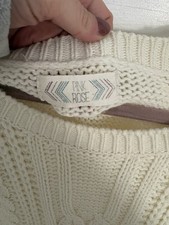 Pink Rose Cream Sweater Size Medium