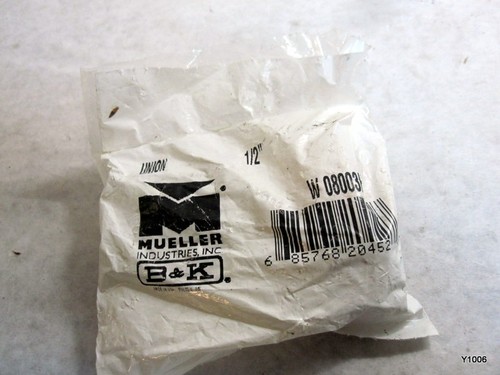 B&K Pipe Fitting, Wrot Tailpiece, 1/2-In. Copper Union W08003H