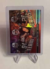2019 Panini Absolute Team Trios Derek Carr, Josh Jacobs, Antonio Brown Red /100