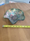 Vintage Fenton Grape And Cable Amethyst Marigold Carnival Glass Ruffled Bowl 9"