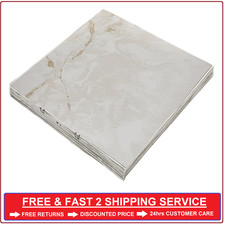 Classic White Grey Veins Peel and Stick Vinyl Floor Tiles 20 Pack 12x12 inches