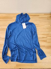 S/Small Blue - Nike Dri-FIT Hoodie Long Sleeve Lightweight Pullover Long Sleeve