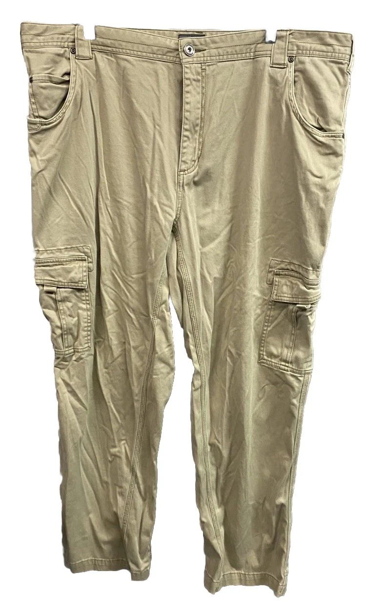 Cabela's Cargo Pants Mens 42x32 Tan Stretch Pockets Utility Hiking Outdoors