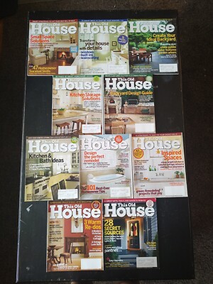 LOT of 10 This Old House Magazines 2006 ENTIRE YEAR Back Issues Home Improvement