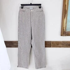 French Dressing FDJ Jeans Striped Straight Leg pants High Rise 8