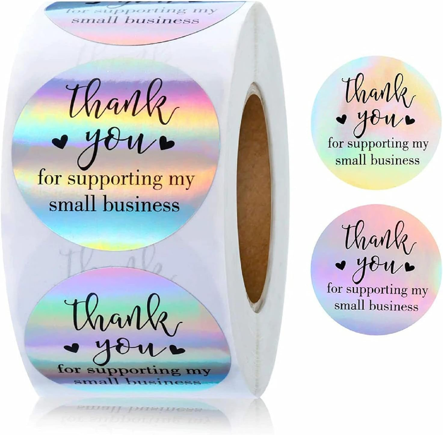 Thank You Stickers, 500Pcs 1.5Inch Thank You for Supporting My Small Business St
