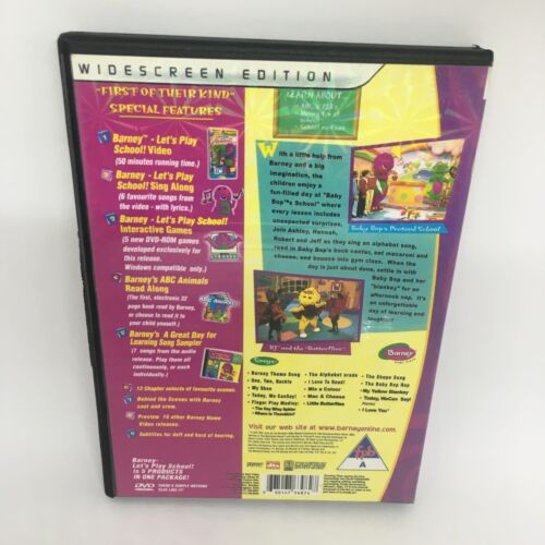 DVD Barney LET'S PLAY SCHOOL Región 1 (EE. UU.) PROGRAMA DE TV Buen Estado ENVÍO GRATUITO - Imagen 2 de 4