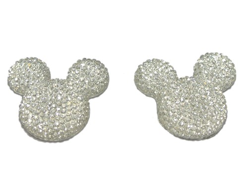 10 pcs Clear Acrylic Flatback Rhinestone Mouse Gems 30mm Flat Back Resin - Picture 2 of 7