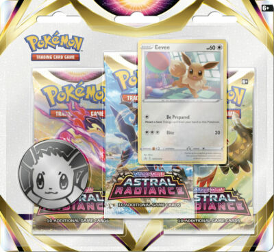 Pokémon Astral Glanz Radiance 3er Blister Booster Pack DE/EN NEU OVP
