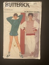 Butterick 4818 Pattern Top Pants Shorts Small Medium Large Miss Precut 1970s