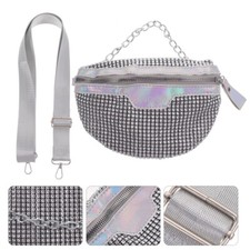 Sparkly Rhinestone Fanny Pack - Waist Storage Bag for Trendy Ladies