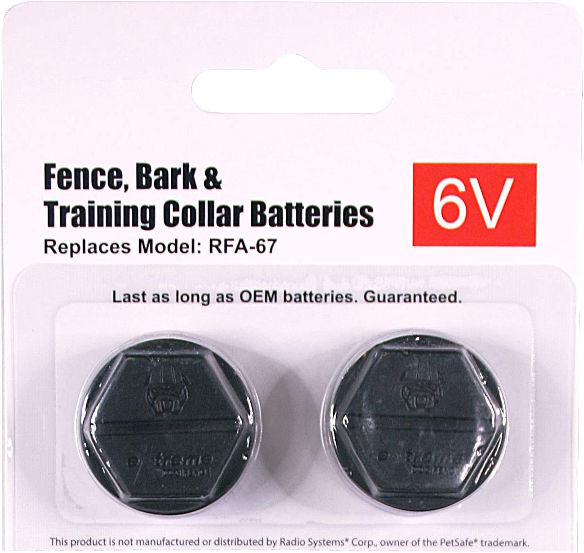 6 Volt Replacement Battery for Dog Shock Collar Compatible with Petsafe RFA-67