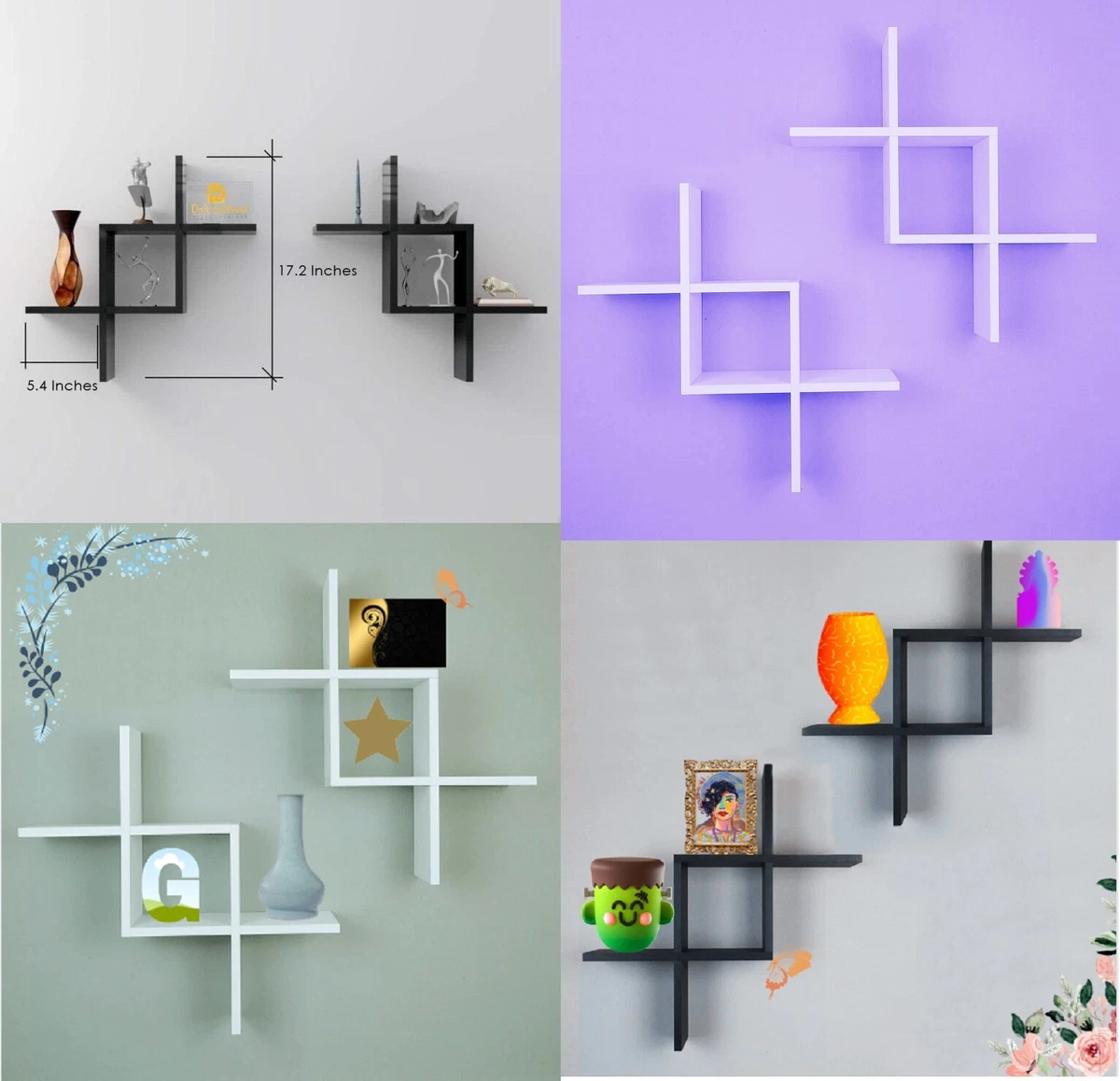 Cross display wall sale shelf