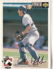 FREE SHIPP-1994 Upper Deck Collector's Choice Silver Signature Erik Pappas #593