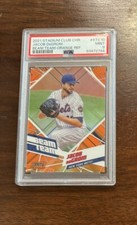2021 Stadium Club Chrome Beam Team Orange Refractor Jacob deGrom PSA 9 #’d /25