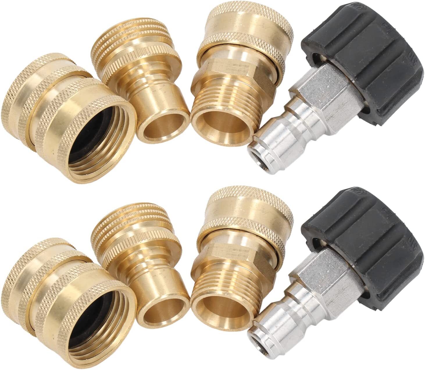 8PCS Pressure Washer Adapter Set Quick Connect Fitting For Power Washer Gun/Hose