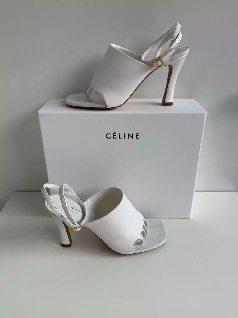 Celine white heels outlet